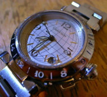 CartierカルティエパシャCメリディアンGMT自動巻腕時計オーバーホール